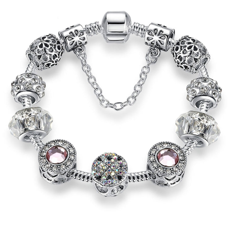 Bracciale in lega di cristallo opale Panjia semplice da donna, 2 pezzi, 17cm, 18cm, 19cm, 20cm, 21cm