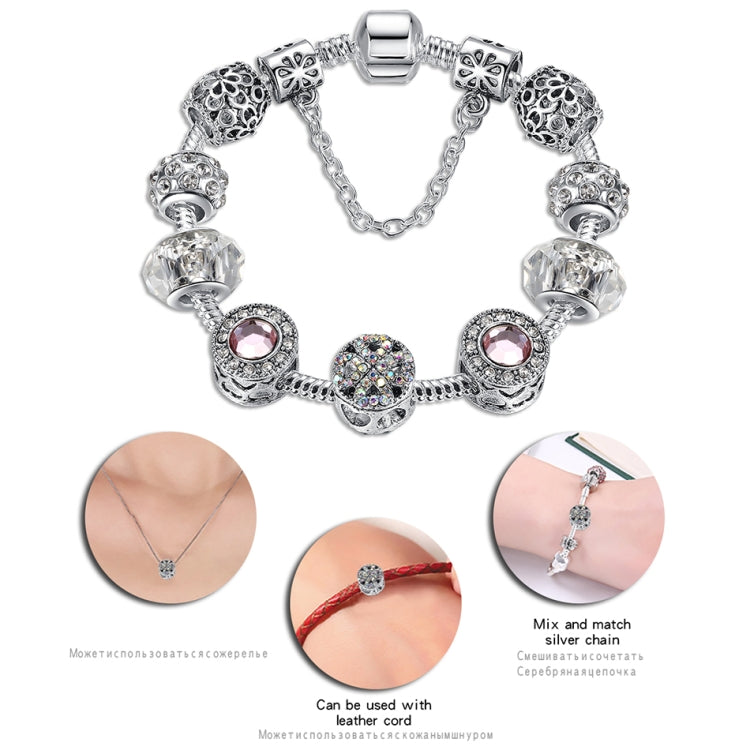 Bracciale in lega di cristallo opale Panjia semplice da donna, 2 pezzi, 17cm, 18cm, 19cm, 20cm, 21cm