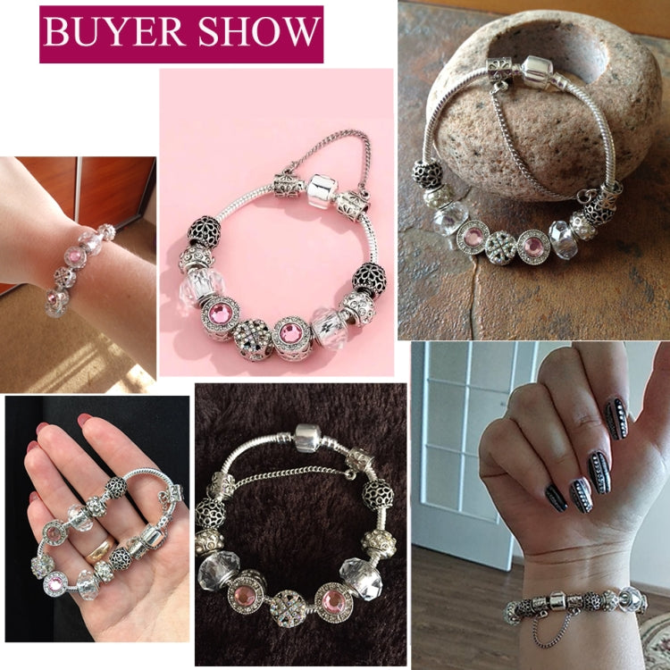 Bracciale in lega di cristallo opale Panjia semplice da donna, 2 pezzi, 17cm, 18cm, 19cm, 20cm, 21cm