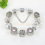 Bracciale in lega di cristallo opale Panjia semplice da donna, 2 pezzi, 17cm, 18cm, 19cm, 20cm, 21cm