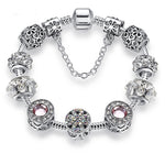 Bracciale in lega di cristallo opale Panjia semplice da donna, 2 pezzi, 17cm, 18cm, 19cm, 20cm, 21cm