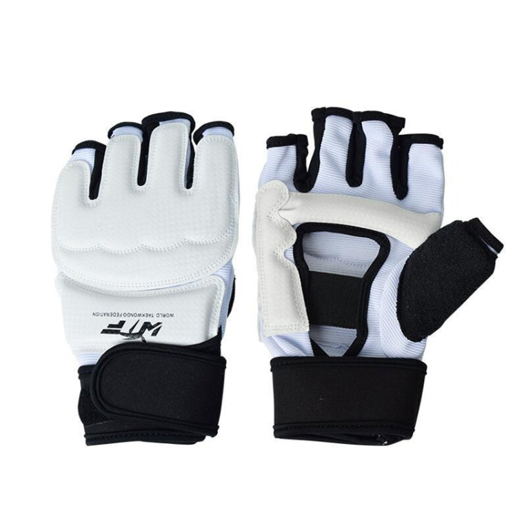 Mezze dita Guanti da boxe da allenamento con sacchi di sabbia per adulti Guanti da sparring Taekwondo fitness in pelle PU, XS, S, M, L, XL, XXL
