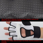Mezze dita Guanti da boxe da allenamento con sacchi di sabbia per adulti Guanti da sparring Taekwondo fitness in pelle PU, XS, S, M, L, XL, XXL