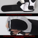 Mezze dita Guanti da boxe da allenamento con sacchi di sabbia per adulti Guanti da sparring Taekwondo fitness in pelle PU, XS, S, M, L, XL, XXL