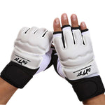 Mezze dita Guanti da boxe da allenamento con sacchi di sabbia per adulti Guanti da sparring Taekwondo fitness in pelle PU, XS, S, M, L, XL, XXL