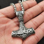 Collana con martello talismano protettivo vichingo con ciondolo Mjolnir