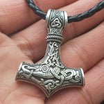 Collana con martello talismano protettivo vichingo con ciondolo Mjolnir