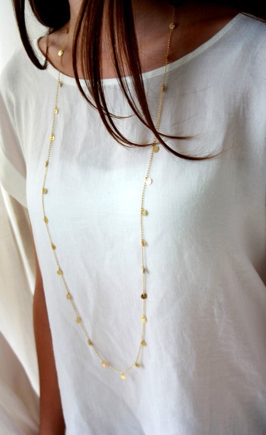 Collana lunga da donna in wafer