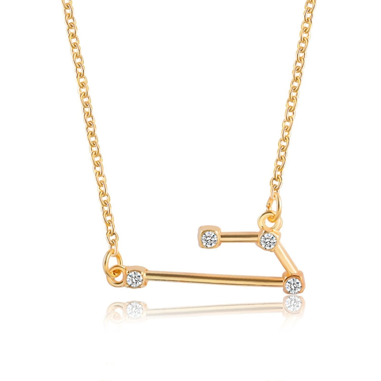 Collana con pendente in zircone alla moda Collana con guardiano dello zodiaco Catena corta a clavicola
