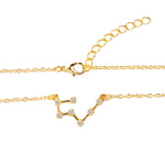 Collana con pendente in zircone alla moda Collana con guardiano dello zodiaco Catena corta a clavicola