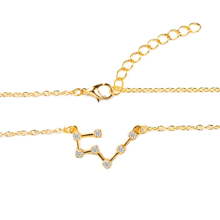 Collana con pendente in zircone alla moda Collana con guardiano dello zodiaco Catena corta a clavicola