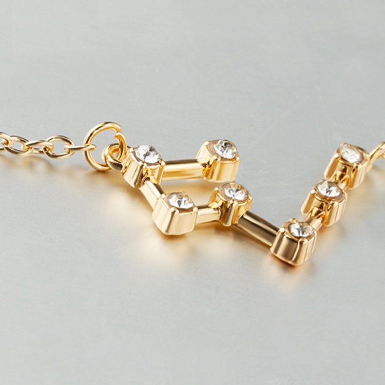 Collana con pendente in zircone alla moda Collana con guardiano dello zodiaco Catena corta a clavicola
