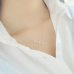 Collana con pendente in zircone alla moda Collana con guardiano dello zodiaco Catena corta a clavicola