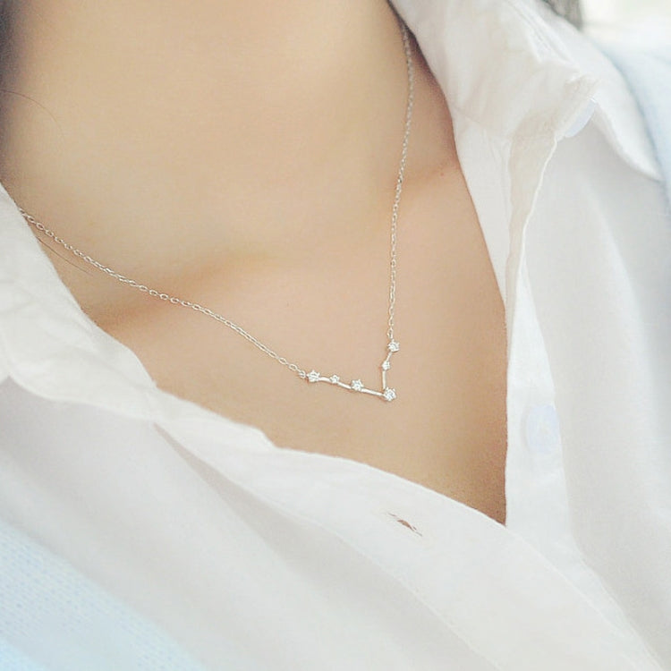 Collana con pendente in zircone alla moda Collana con guardiano dello zodiaco Catena corta a clavicola
