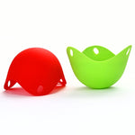 3 pz. Cuociuova in silicone Staffa per uova Utensili da cucina Pancake Pentole Bakeware Vassoio per piastre per uova a vapore, Green, Red, Blue, Yellow, 4 pieces of steamed egg