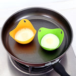 3 pz. Cuociuova in silicone Staffa per uova Utensili da cucina Pancake Pentole Bakeware Vassoio per piastre per uova a vapore, Green, Red, Blue, Yellow, 4 pieces of steamed egg