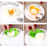 3 pz. Cuociuova in silicone Staffa per uova Utensili da cucina Pancake Pentole Bakeware Vassoio per piastre per uova a vapore, Green, Red, Blue, Yellow, 4 pieces of steamed egg
