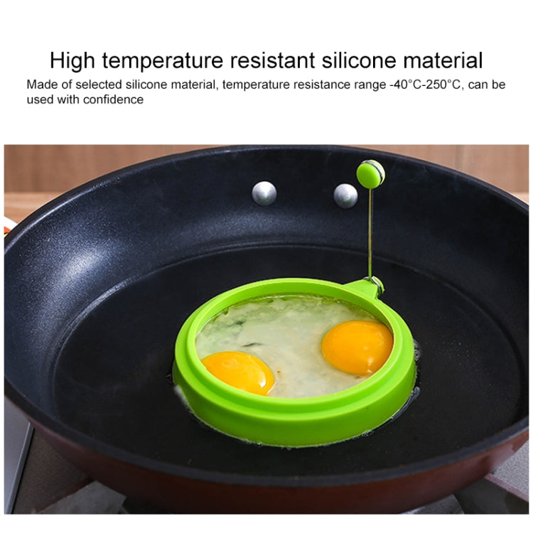 Anello per uova rotondo in silicone per colazione fai-da-te Stampo per uova fritte Anello per pancake Stampo da cucina antiaderente, Round, Blue, Round, Green, Round, Orange, Round, Red