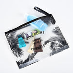 5 pezzi di borsa per cosmetici trasparente da donna alla moda da viaggio, piccola e grande, in PVC, necessaria per il trucco, custodia per il bagno, set di organizer