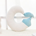 Cuscino per il collo a forma di U in peluche di cotone animale adorabile volpe per viaggi in aereo in auto, 30x30x8cm