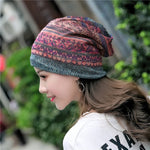 Cappello turbante da donna con cappuccio avvolgente sottile in filato di cotone stile nazionale