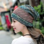 Cappello turbante da donna con cappuccio avvolgente sottile in filato di cotone stile nazionale