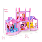 Casa delle bambole principessa in miniatura 46x31x7 cm