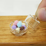 Mini accessori per casa delle bambole Pentola da dessert Tagliere Giocattolo da cucina per bambini, Candy Jar