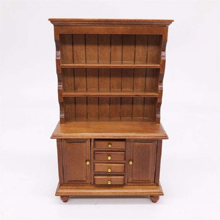 Libreria multifunzione in legno per mobili in miniatura per casa delle bambole 1/12