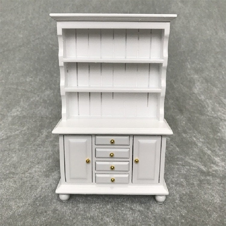 Libreria multifunzione in legno per mobili in miniatura per casa delle bambole 1/12