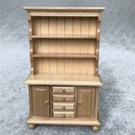 Libreria multifunzione in legno per mobili in miniatura per casa delle bambole 1/12