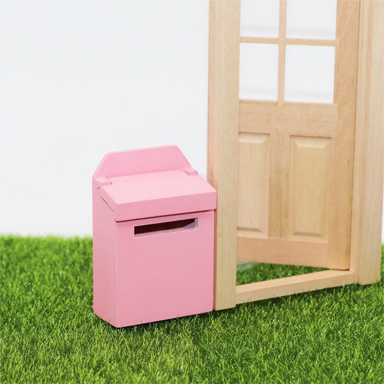 Mini cassetta postale in legno per accessori per casa delle bambole in scala 1:12 da 2 pezzi