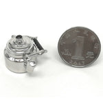 Casa delle bambole in miniatura Bollitore per tè in metallo Teiera Classica Giochi di finzione Mobili Giocattoli per accessori da cucina, Metal Tea Kettle