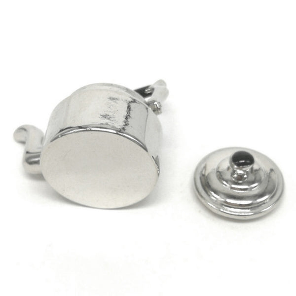 Casa delle bambole in miniatura Bollitore per tè in metallo Teiera Classica Giochi di finzione Mobili Giocattoli per accessori da cucina, Metal Tea Kettle