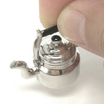 Casa delle bambole in miniatura Bollitore per tè in metallo Teiera Classica Giochi di finzione Mobili Giocattoli per accessori da cucina, Metal Tea Kettle