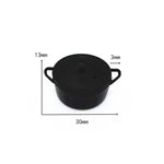 Pentola in rame in lega di utensili da cucina in miniatura per casa delle bambole con coperchio