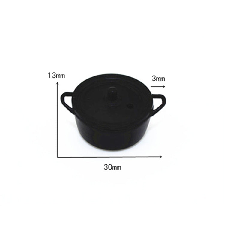 Pentola in rame in lega di utensili da cucina in miniatura per casa delle bambole con coperchio