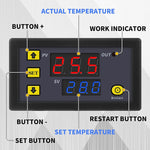 Termostato digitale con interruttore e display 12V