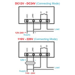 Termostato digitale con interruttore e display 12V