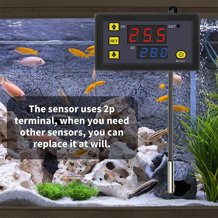 Termostato digitale con interruttore e display 12V