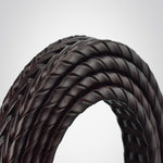 Cintura da uomo in vera pelle laccata intrecciata a mano in edizione ampia, 105cm, 100cm, 110cm, 115cm, 120cm