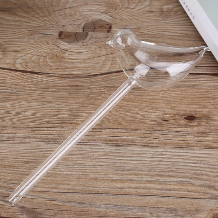 Annaffiatoio automatico in vetro trasparente con annaffiatoio per piante a forma di uccello, Bird Shape Watering Device