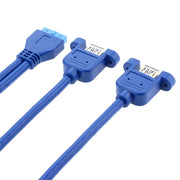 scheda madre 20p del cavo dati USB3.0 da 50 cm alla linea doppia del deflettore Usb3.0 con l'orecchio, 50cm 20Pin