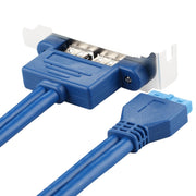 USB3.0 20P Cornice cavo Chassis PCI Bit Espansione USB3.0 Femmina Cornice a mezza altezza a tutta altezza