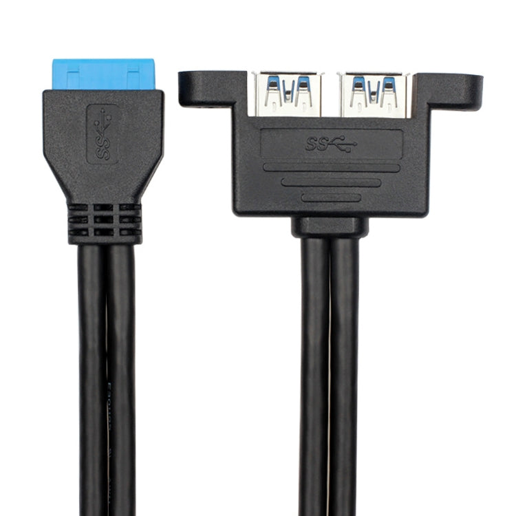 USB3.0 20P Cornice cavo Chassis PCI Bit Espansione USB3.0 Femmina Cornice a mezza altezza a tutta altezza