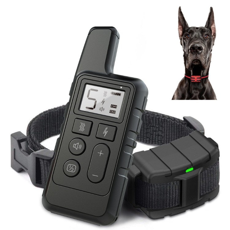 Collare elettronico impermeabile con telecomando antiabbaio per addestramento cani da 500 m