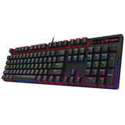 Rapoo V500 PRO Luce mista 104 tasti Desktop Laptop Gioco per computer Esports Office Home Digitazione Tastiera meccanica cablata, Black Shaft, Green Shaft, Tea Shaft, Red Shaft