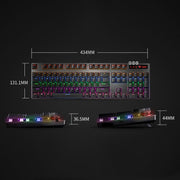 Rapoo V500 PRO Luce mista 104 tasti Desktop Laptop Gioco per computer Esports Office Home Digitazione Tastiera meccanica cablata, Black Shaft, Green Shaft, Tea Shaft, Red Shaft