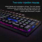 Rapoo V500 PRO Luce mista 104 tasti Desktop Laptop Gioco per computer Esports Office Home Digitazione Tastiera meccanica cablata, Black Shaft, Green Shaft, Tea Shaft, Red Shaft