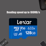 Lexar 633x 128 GB Registratore di guida ad alta velocità Scheda di memoria dedicata per telefono cellulare con scheda TF, 128GB